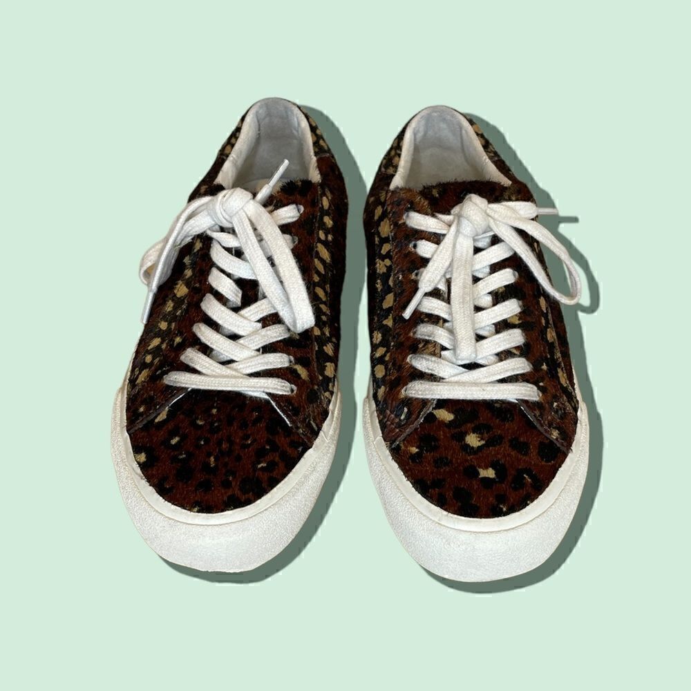 Madewell Low Top Sneakers in Painted Leopard Colorblock Calf Hair - Picture 3 of 14